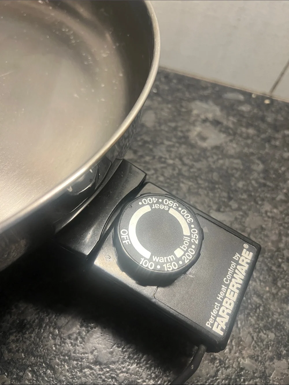 Farberware Stainless Steel Electric Skillet with Deep Lid Double handles.
